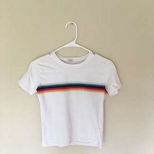 Brandy Melville Rainbow Cropped Top